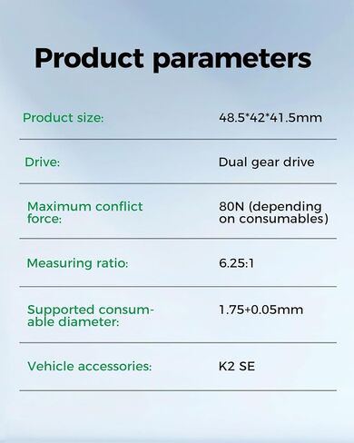Creality Official K2 SE Extruder Kit, 80N Strong Extrusion Force & Dual Gear Design Provide Smooth and Precise Feeding, Compatible with Creality K2 SE in Kuwait
