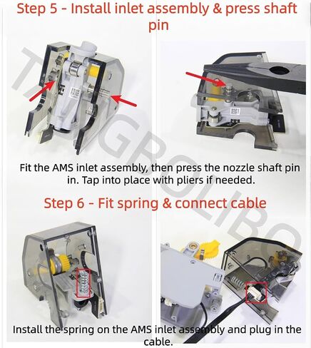 AMS Feeding Funnel Assembly – Original Replacement Part for AMS Unit, Feed Funnel with Circuit Board, Fix Filament Loading and Unloading Issues, Compatible with Bambu Lab AMS Not for 2 Pro in Kuwait