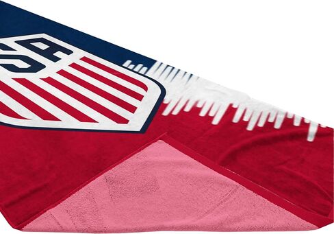 Jay Franco Beach Towel - 100% Cotton Super Soft Absorbent Bath Towel, 28" x 58" Inch Lightweight for Travel, Official Licensed Product, Multi - US Soccer in Kuwait