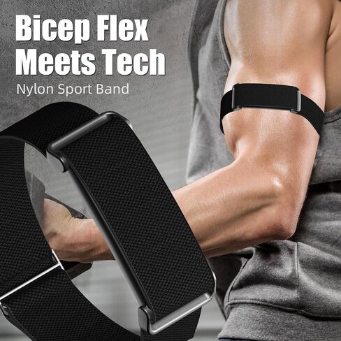 حزام ذات رأسين من النايلون متوافق مع Google Fitbit Air Active Band - سوار معصم بديل قابل للتمدد لحزام الذراع من أجل Fitbit Air Tracker - سوار ذراع رياضي خفيف الوزن مقاوم للعرق للنساء والرجال in Kuwait