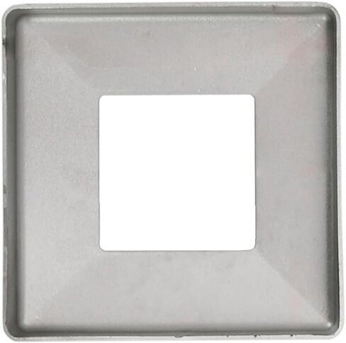 Stainless Steel 316 Grade Base Flange/Plate Cover for 1-1/2" x 1-1/2" Outside Dimension Post Fitting (Brush Finish (Square), 1-1/2" x 1-1/2" (Beveled)) in Kuwait