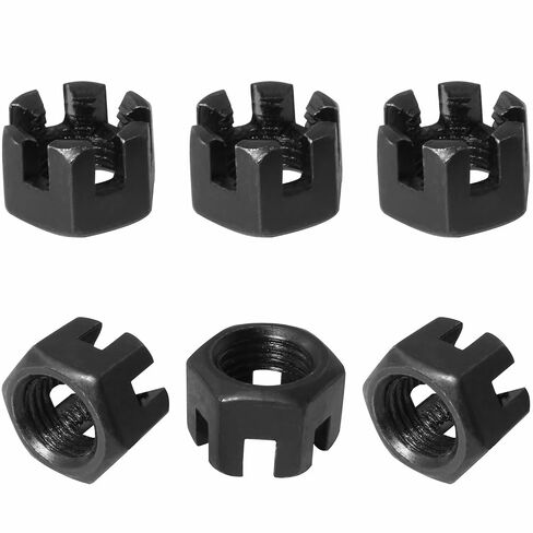 MEETOOT 6 قطعة M14x1.5mm الصف 8.8 الكربون الصلب مسدس مشقوق الجوز الأسود غرامة الملعب الموضوع لتجميع الآلات والمعدات in Kuwait