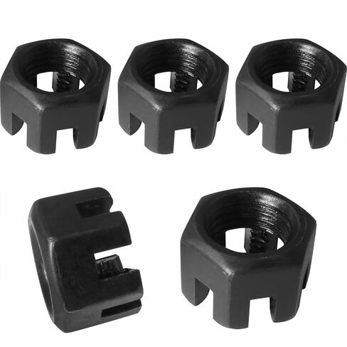MEETOOT 6 قطعة M14x1.5mm الصف 8.8 الكربون الصلب مسدس مشقوق الجوز الأسود غرامة الملعب الموضوع لتجميع الآلات والمعدات in Kuwait