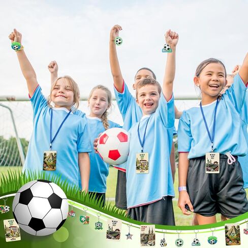 36 Pieces World Football Event 2026 Soccer Keyrings & Cards Set, Souvenir Key Rings Gift Set Football Sports Events Party Decorations, Soccer Ball Keychain Pendants Anniversary Birthday for Boys in Kuwait
