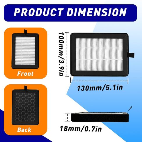 2 Pack HEPA 13 & Activated Carbon Air Filter Compatible with Bambu Lab P2S/X2D External Exhaust Fan—3D Printer P2S Filter Replacement, Double Filtration for VOCs, Odors, PM2.5 and Ultrafine Particles in Kuwait