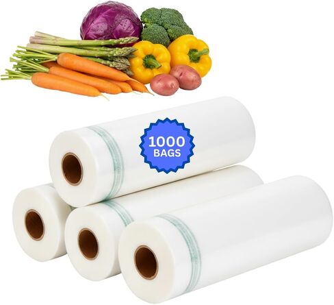 AssurePak Clear Produce Roll - 1000 Bags - 12"x20" – HDPE - 17 Microns - for Food Storage, Grocery Use, Small Business, Kitchen Organization, Reusable Produce, Packaging, Fridge Storage in Kuwait