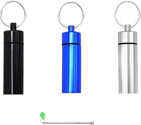 3 Pack Leak-Proof Bottle Portable Pepper Shaker Waterproof Aluminum Container for Outdoor Camping Trips Travel in Kuwait