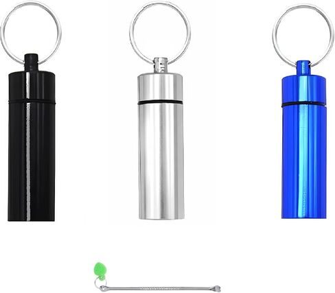 3 Pack Leak-Proof Bottle Portable Pepper Shaker Waterproof Aluminum Container for Outdoor Camping Trips Travel in Kuwait