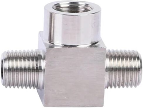 M14 M16 M20 1/8 "1/4" BSPP أنثى الموضوع الفولاذ المقاوم للصدأ المحملة نوع 3 طريقة ارتفاع ضغط الأنابيب المناسب موصل (ذكر-أنثى-ذكر، BSP1I8) in Kuwait
