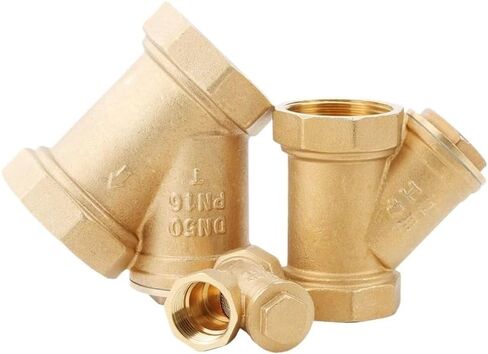 1-1/4 "1-1/2" 2 "أنثى الموضوع النحاس Y نوع صمام مرشح DN32/DN40/DN50 مضمنة شبكة مصفاة تركيب أنابيب موصل للمياه (2") in Kuwait