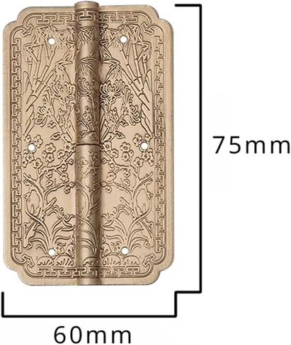 Removable Hinge Vintage Brass Surface Mounted Antique PatternHardware 1Pcs(Transparent) in Kuwait