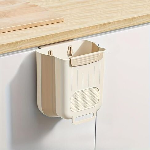 1 Piece Kitchen Wall Mounted Collapsible Trash Can Home Cabinet Door Organizer Desk Bathroom Dorm Multi-Scenes Heavy Duty Hold Hold Shape Large Hole Easy Toss in Kuwait