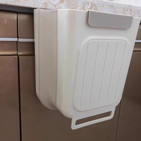1 Piece Kitchen Wall Mounted Collapsible Trash Can Home Cabinet Door Organizer Desk Bathroom Dorm Multi-Scenes Heavy Duty Hold Hold Shape Large Hole Easy Toss in Kuwait