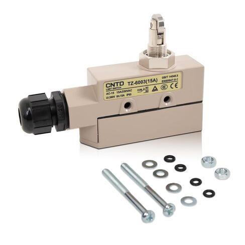 CNTD TZ-6002-15A مفتاح صغير للخدمة الشاقة - مفتاح حد من نوع المكبس الأسطواني المتوازي لقضبان الدفع، واكتشاف حزام النقل، وأنظمة ستائر الباب/الهواء الأوتوماتيكية in Kuwait