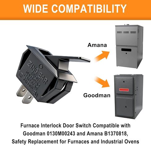 2 قطعة مفتاح باب قفل الفرن متوافق مع Goodman 0130M00243 250VAC Amana B1370818 أجزاء الموقد، فرن التبديل الآمن للفرن والفرن in Kuwait