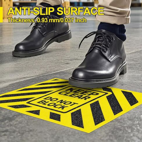 Marspark 3 Pack Keep Clear Do Not Block Sign 12x9'' 0.93mm Thick Heavy Duty Floor Stickers Waterproof for Forklift Warehouse, Industrial Vinyl Matte Finish in Kuwait