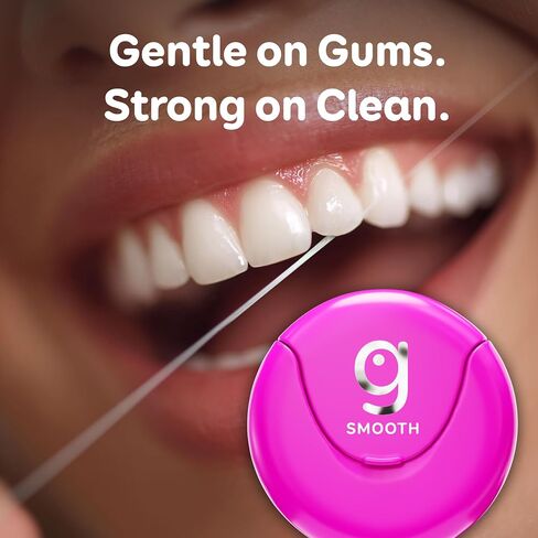 شريط خيط تنظيف الأسنان الناعم من GRIN - عبوتان (إجمالي 87.4 ياردة) | شريط خيط تنظيف لطيف | منتي | قوي ومقاوم للتمزيق | موزع صغير الحجم مصنوع من البلاستيك المعاد تدويره in Kuwait