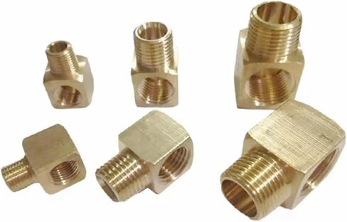 5 قطعة M5 M6 M8 M10 متري 1/8 "1/4" 3/8 "1/2" BSPP موضوع ذكر أنثى الكوع تركيب أنابيب النفط النحاسية (نوع 8) in Kuwait