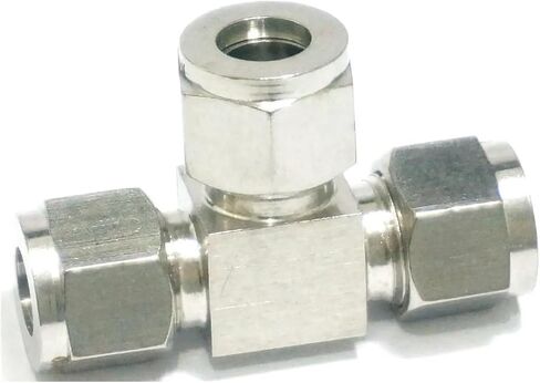 Fit Tube O/D 8mm Tee Equal 3 Ways 304 Stainless Steel Ferrule Pneumatic Air Compression Coupler Connector Fitting in Saudi Arabia