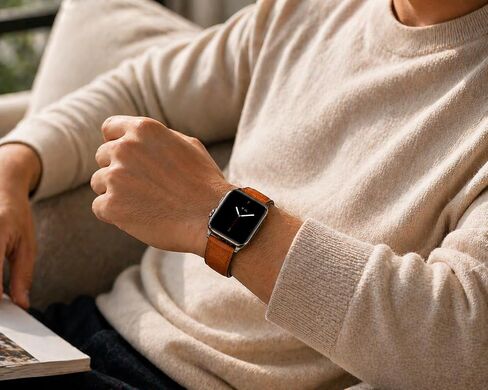 عبوتان من الأربطة الجلدية المتوافقة مع ساعة Apple Watch 49mm Ultra، 46mm، 45mm، 44mm، 42mm (السلسلة 3 2 1) للرجال والنساء، حزام بديل من الجلد الطبيعي، أحزمة ساعة بني وأسود متوافقة مع Apple Watch Ultra 3 2 1، السلسلة 11 10 9 8 7 6 5 4 in Kuwait