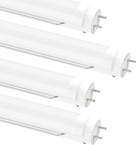 مصابيح الإضاءة الفلورية JESLED 48 بوصة، مصابيح T8 LED 4 أقدام من النوع A+B، 24W 3200LM 5000K متجمد، F32T8/F40T12 لاستبدال المرآب وورش العمل وتركيبات المكاتب، تعمل بالطاقة المفردة أو المزدوجة، 4 عبوات in Kuwait