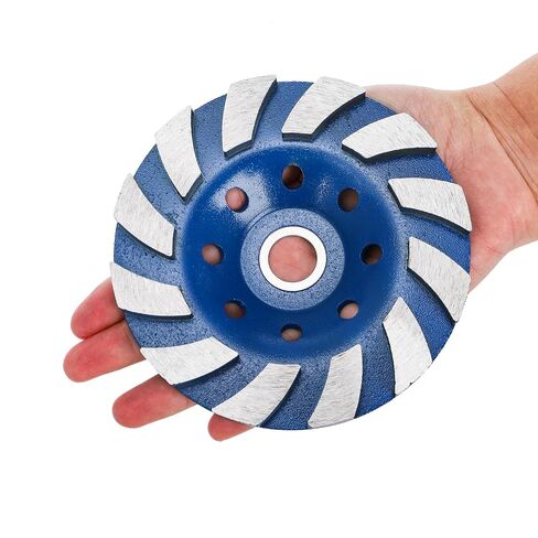 Cedilis 5 Pack Diamond Concrete Grinding Wheel, 4 1/2 inch Heavy Duty Diamond Cup Wheel for Angle Grinder, 12 Segments, Blue in Kuwait