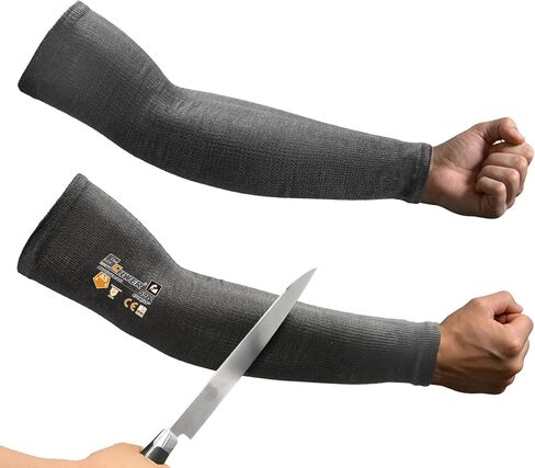 Schwer AIR-SKIN ANSI A6 أكمام ذراع مقاومة للقطع، أكمام مقطوعة للتبريد مع حماية عالية من القطع للبشرة الرقيقة، أكمام واقية للسلامة في البستنة للزراعة، الفناء، العناية بالحيوانات الأليفة، أسود، 3 أزواج in Kuwait