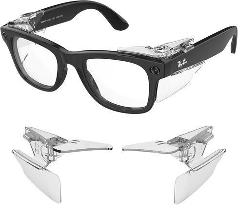 BonFook HiBloks نظارات أمان ذات تغطية كاملة دروع جانبية لـ Ray-Ban Meta Wayfarer/Headliner/Skyler & Oakley Meta HSTN in Kuwait