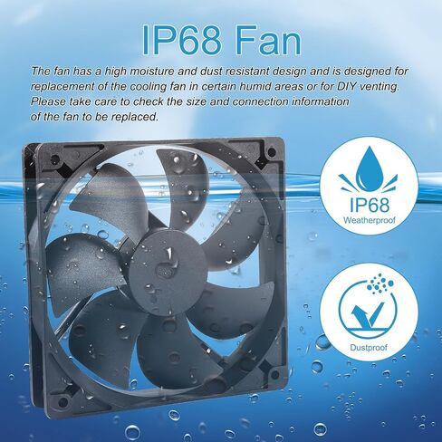 2PCS 120mm Computer Fan 12V Case Cooling Fan 2 Pin for Receiver Amplifier Computer Case Cooler Component Cooling, 120 x 25mm in Kuwait