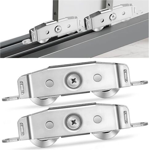 2 Pcs Sliding Patio Door Roller 304 Stainless Adjustable Sliding Door Wheel | Adjustable 304 stainless steel sliding door rollers, 300 lbs heavy load, replacement hardware for patio glass sliding doors in Kuwait