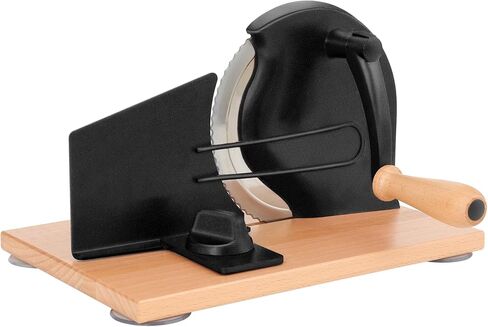 CAWIU Manual Bread Slicer with Hand Crank- Adjustable Thickness Bread Cutter for Even Slices, Perfect for Homemade Sourdough, Sandwich, and More, Cream in Kuwait