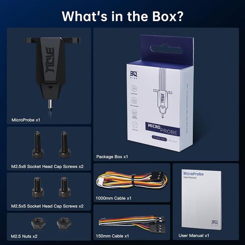 مجموعة مستشعر تسوية السرير BIQU MicroProbe V2.0 أداة تسوية تلقائية للطابعة ثلاثية الأبعاد مع مسبار معدني عالي الدقة ومناسب لـ B1 BX H2 Ender-3 RatRig VC3 Voron 2.4 in Kuwait