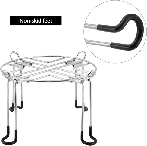QWORK Stainless Steel Stand for Water Filter System, 7-Inch Height, 10-Inch Base Diameter in Kuwait