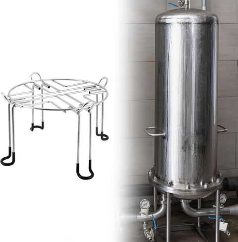 QWORK Stainless Steel Stand for Water Filter System, 7-Inch Height, 10-Inch Base Diameter in Kuwait