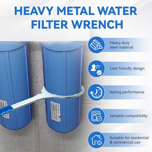 SPBW-5 Water Filter Wrench, 5.93" Heavy Duty Metal Housing Tool for SW-3 | whole house filter housing wrench,big blue filter wrench,water filter removal tool,canister filter wrench in Kuwait