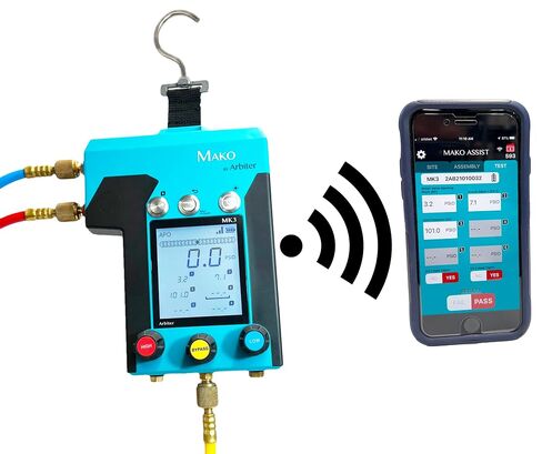 طقم اختبار التدفق الخلفي الرقمي من Arbiter Backflow Mako MK3 بـ 3 صمامات مع خراطيم وحقيبة ناعمة in Kuwait