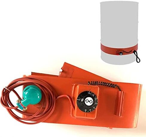 Adjustable Silicone Heater Pad for 20L 55 Gallon Drum, Temperature-Controlled Honey Oil Barrel Heater, Ideal for Winter Heating and Oil Processing in Kuwait