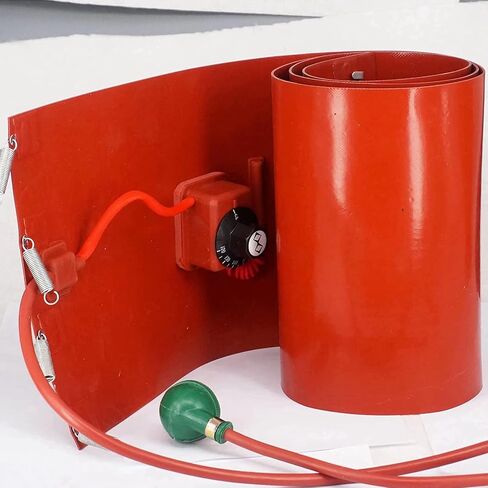 Heavy Duty 55 Gallon Metal Drum Heater - 110V/220V Adjustable Silicone Pad Band Heater for 200L Barrels & Pails, Efficient Temperature Control, Fast Heating Solution in Kuwait