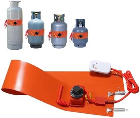 Efficient Sile Gas Bottle Heater 5kg 10kg 15kg 50kg - Metal Heating Band Pad for LPG Propane Tank Cylinder, Rapid Heating 30-100°C, Ideal for Outdoor Use in Kuwait