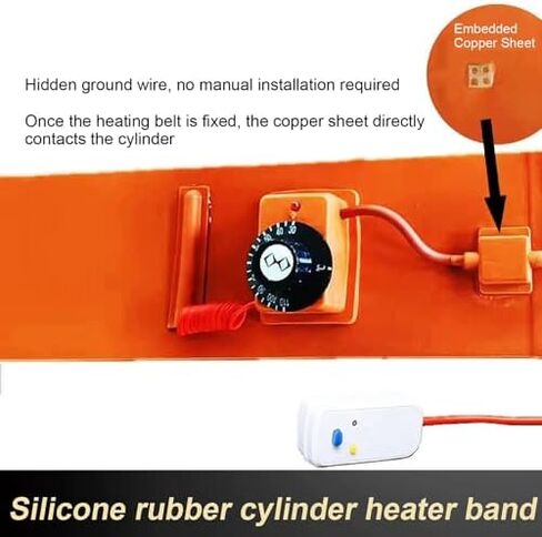 Efficient Sile Gas Bottle Heater 5kg 10kg 15kg 50kg - Metal Heating Band Pad for LPG Propane Tank Cylinder, Rapid Heating 30-100°C, Ideal for Outdoor Use in Kuwait