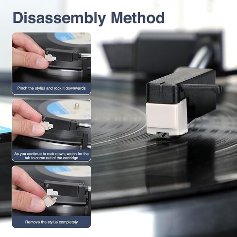 2Pcs Replacement Turntable Needle for Pioneer PL-990 PL-223 PL-Z81 Stylus with Diamond Cone Tip 3.5mV 13mm Hole Spacing 2g Pressure in Kuwait