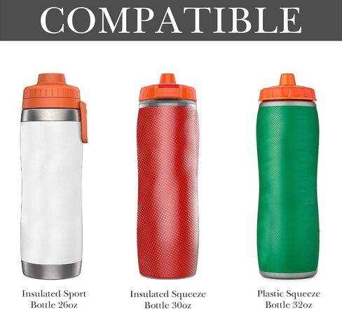 Linkidea 2 حزمة خطافات سياج للضغط على زجاجة مياه رياضية، متوافقة مع Gatorade 30oz/32oz ضغط بلاستيكي، شماعة خطافية على شكل حرف S مع حلقة زجاجة للاستخدام الخارجي (أسود) in Kuwait
