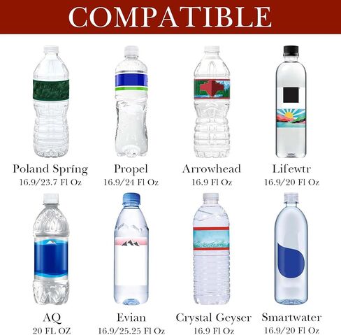 Linkidea Disposable Water Bottle Carrier with Strap Compatible with Smartwater 16.9/20Fl Oz, Insulated Neoprene Plastic Bottled Water Cover Holder with Clip for Backpack (Red) in Kuwait