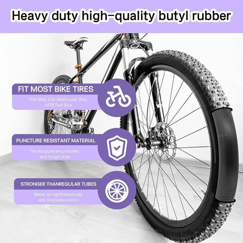 (2 Pack) 14X2.125/2.35/2.40 Bike Tubes 14 inch Off-Road Bicycle Inner Tube with 35mm Valve in Kuwait
