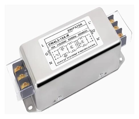 CW4L3-10A-R Single-Phase AC Power Filter Three-Stage EMI Filter 220V Terminal Block 3A/6A/10A/20A/30A-R Anti-Interference in Kuwait