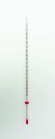 United Scientific Supply THTC02، ميزان حرارة مملوء بالروح الحمراء، طول 12 بوصة، غمر كامل، نطاق درجة حرارة -10 إلى 150 درجة مئوية in Kuwait