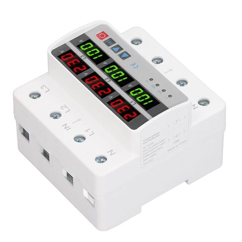 Box for Relay Trifasica 3 Phase Relay 3 Phase Preventer Stvp 935a Protector de Voltaje de Riel Din Trifsico 100a Ac220v 380v Respuesta Rpida Auto Reinicio sobre Bajo Voltaje in Kuwait