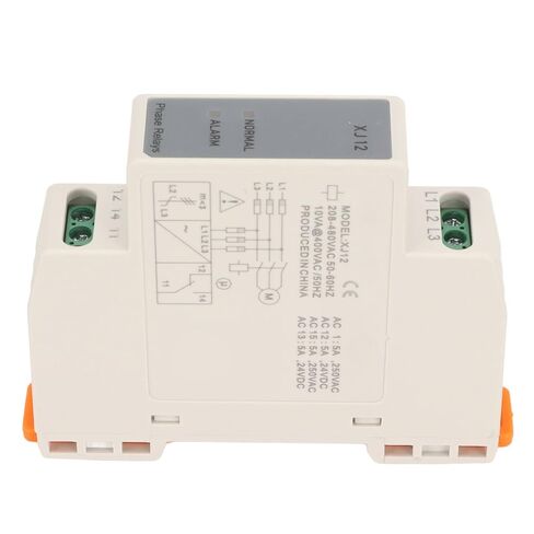 FTVOGUE Motor 3 Phase Sequence Relay، مادة PC، جهد تشغيل مستقر 208-480 Vac، مثالي للبيئات الصناعية والمصاعد in Kuwait
