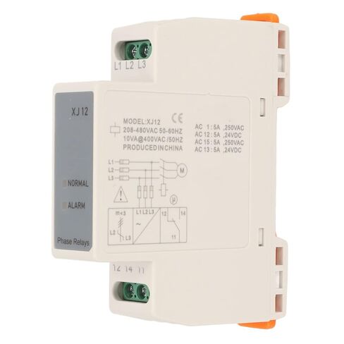 FTVOGUE Motor 3 Phase Sequence Relay، مادة PC، جهد تشغيل مستقر 208-480 Vac، مثالي للبيئات الصناعية والمصاعد in Kuwait