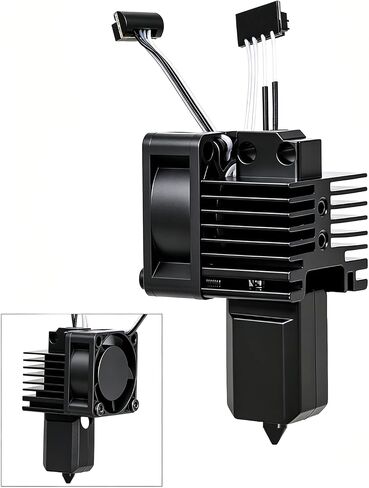 مجموعة كاملة P1S Hotend 0.4 مم لطابعة Bambu Lab P1S/P1P ثلاثية الأبعاد | فوهة MPVD مطلية بطبقة مضادة للالتصاق مع سخان سيراميك وثرمستور ومروحة تبريد لطابعات Bambu Lab P1S/P1P in Kuwait